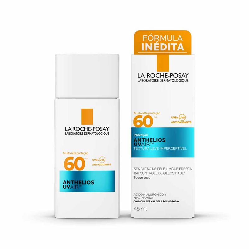 Protetor Solar Facial La Roche-Posay Anthelios UVAIR FPS60 45ml Incolor