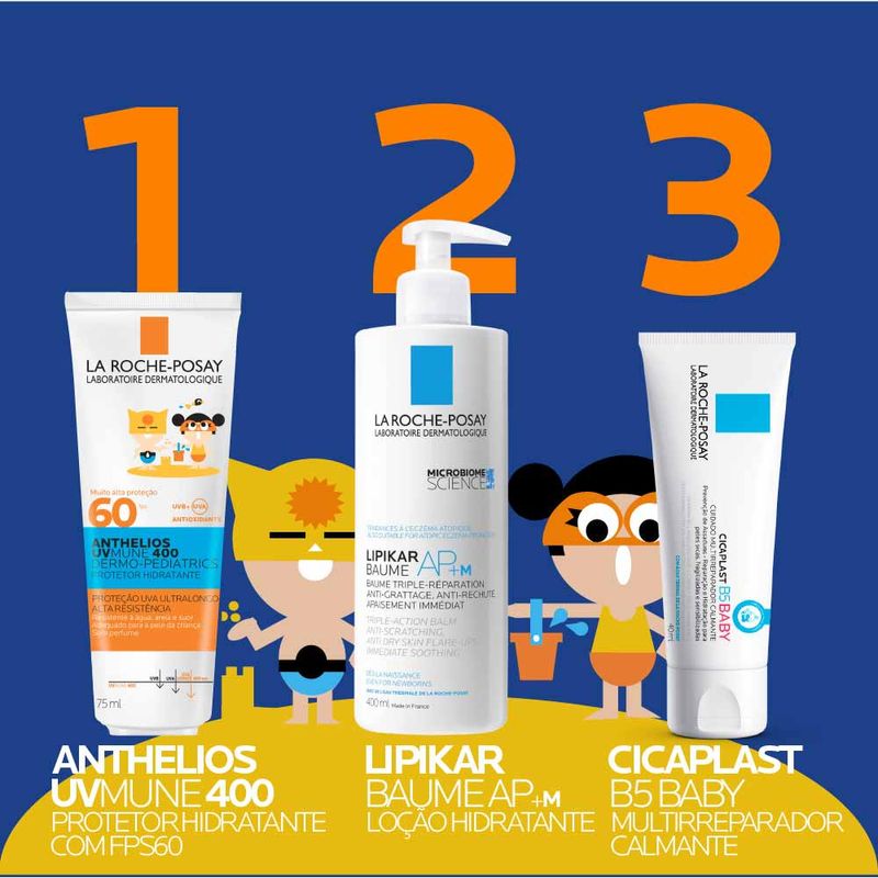 Protetor Solar Hidratante Infantil La Roche-Posay Anthelios UVMune 400 Dermo-Pediatrics FPS60 75ml