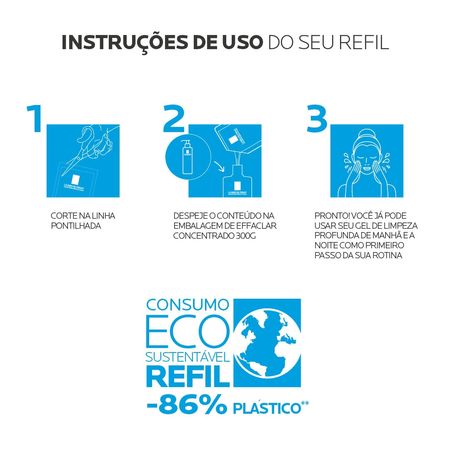 Refil Gel de Limpeza Effaclar Concentrado La Roche-Posay 240g