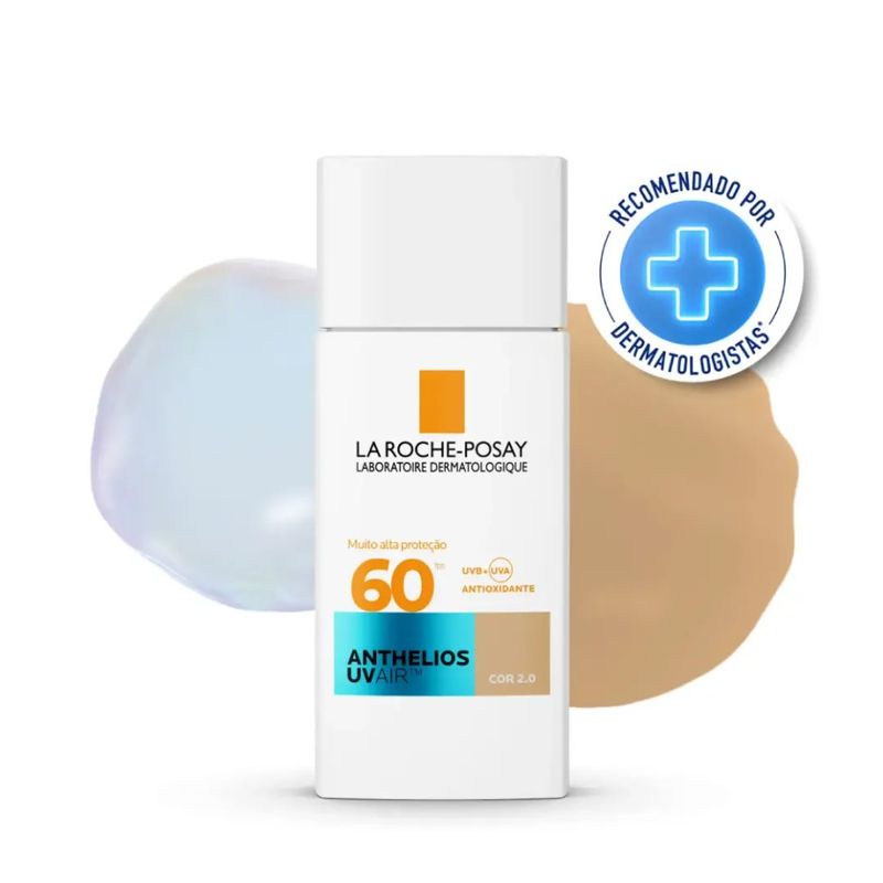 Protetor Solar Facial La Roche-Posay Anthelios UVAir FPS 60 Cor 2.0 com 45ml
