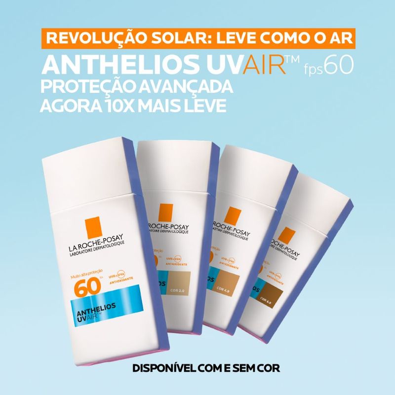 Protetor Solar Facial La Roche-Posay Anthelios UVAIR FPS60 45ml Incolor