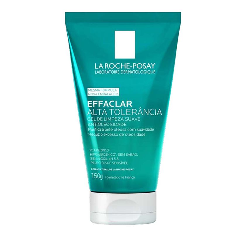 Gel de Limpeza Facial Suave Pele Oleosa e Sensível La Roche-Posay Effaclar Alta Tolerância 150g