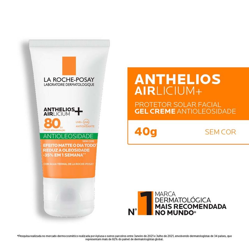 Protetor Solar Facial Antioleosidade La Roche-Posay Anthelios Airlicium+ FPS80 40g